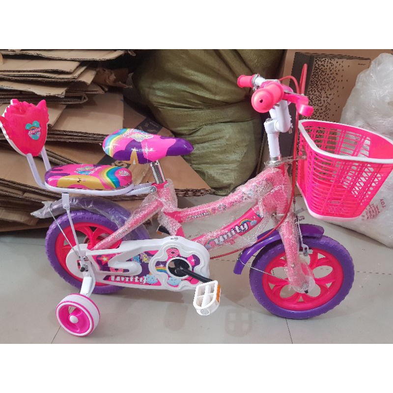 Sepeda Anak Sepeda Mini 12 inch UNITY ( Gambar Kuda Pony ) ( Warna Pink )