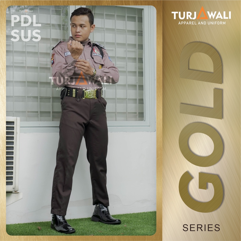 Baju Atasan PDL SUS Seragam Satpam Turjawali Asli Original Seri Gold