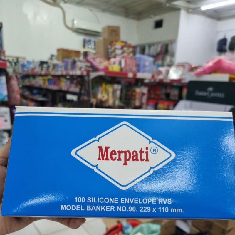 Amplop Putih MERPATI No. 90  Cover Biru 100 lembar