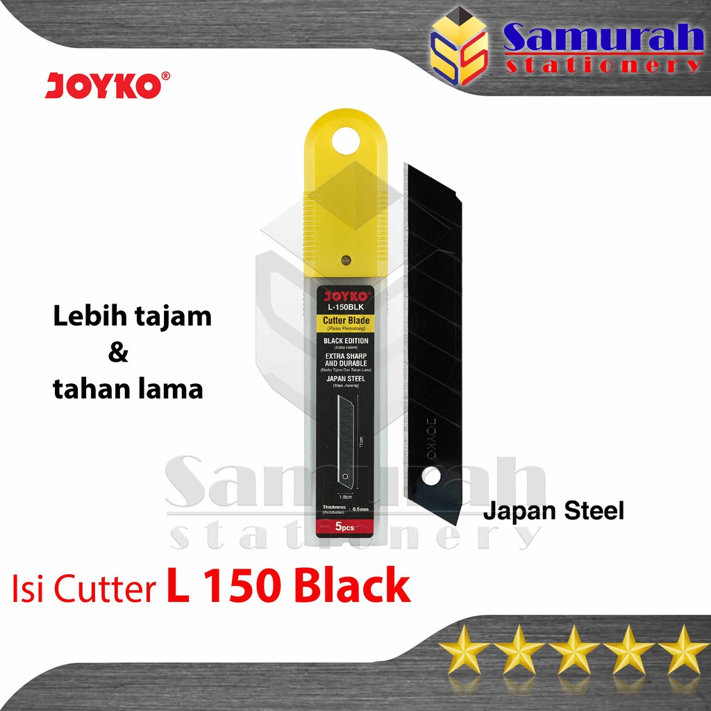 

Isi Cuter Besar Joyko L-150 Besi Warrna Hitam / Black Edition Refill Cutter L 150 / Lebih Tajam