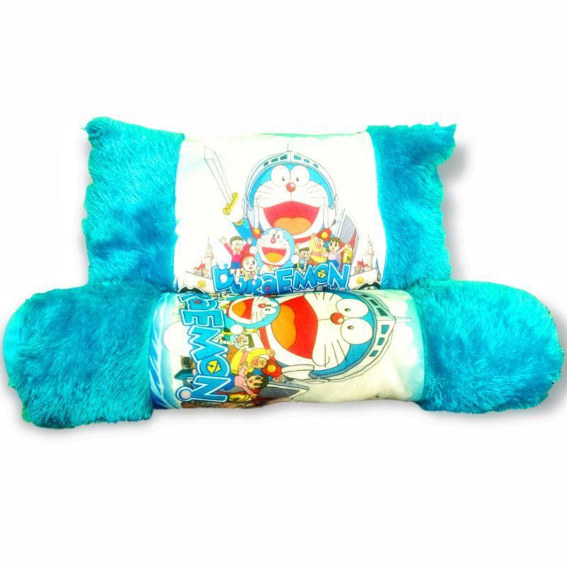 Bantal guling karakter anak Doraemon biru