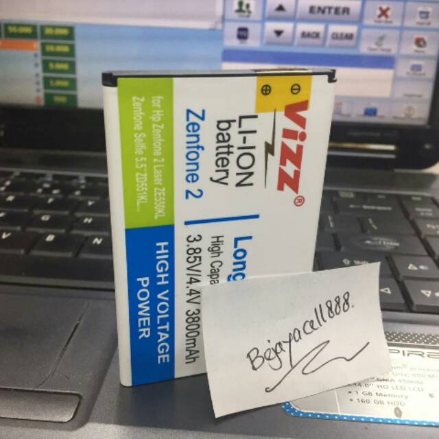 Baterai vizz ASUS ZENFONE 2 LASER 6IN 6 IN C11P1501 ZE601KL batre battery double power ic original