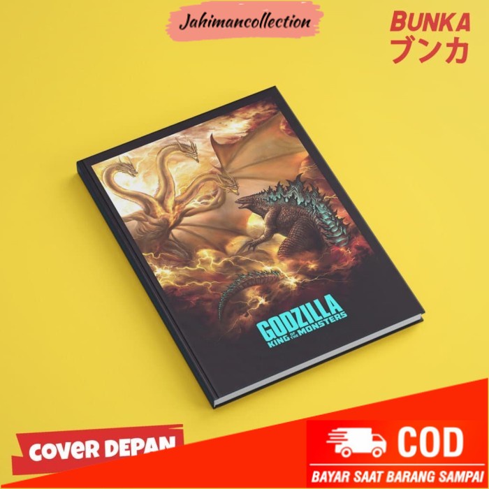 

✨ BISA COD ✨ Notebook Godzilla 2A Hardcover A5 Buku Tulis Catatan Note Agenda
