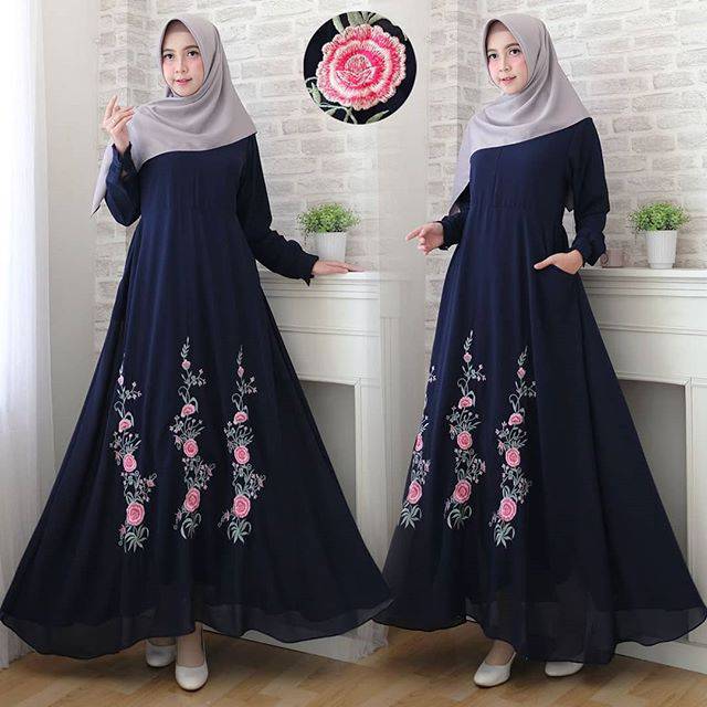 Gamis ceruti bordir