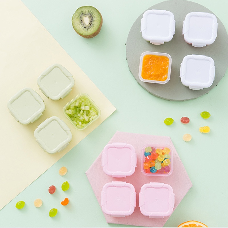 1PC 5*5*4cm Mini Kitchen Refrigerator Storage Box Plastic Food Container Keeping Fresh Fridge Organizer