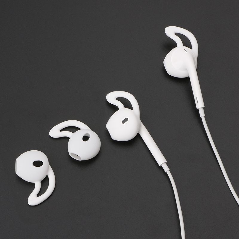 Gro 4pcs Case Silikon Dengan Kait Telinga Untuk Earphone Apple