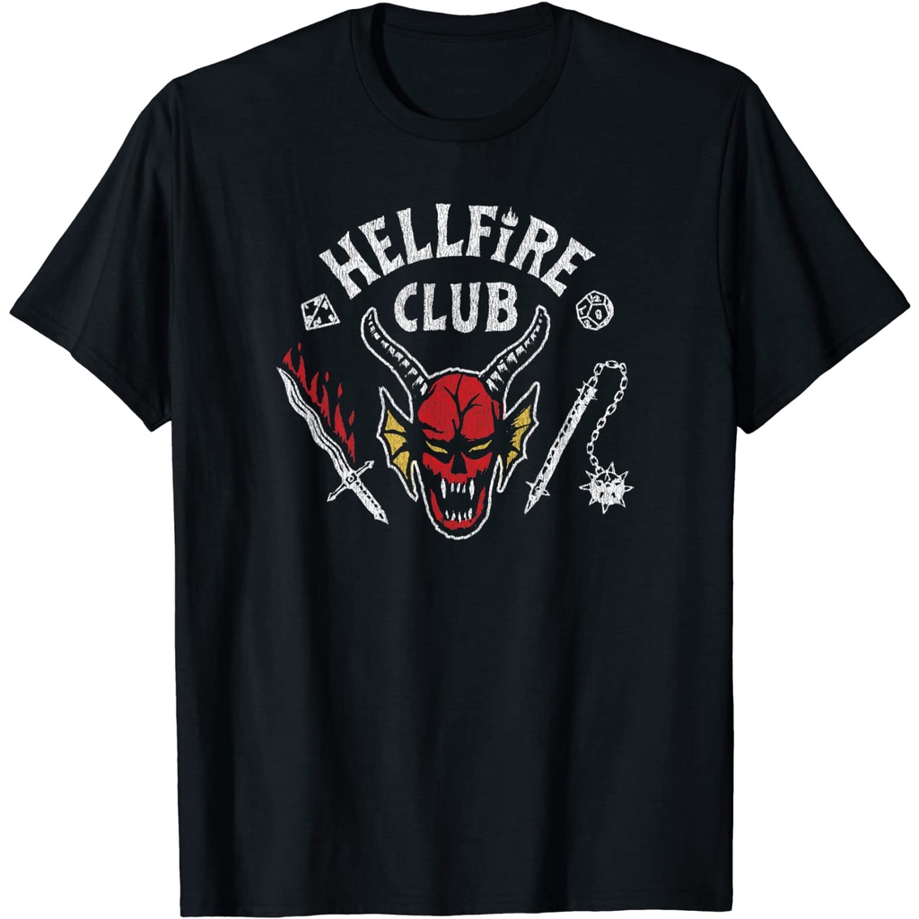 Baju Kaos Dewasa Stranger Thing 4 Hellfire Club T-Shirt