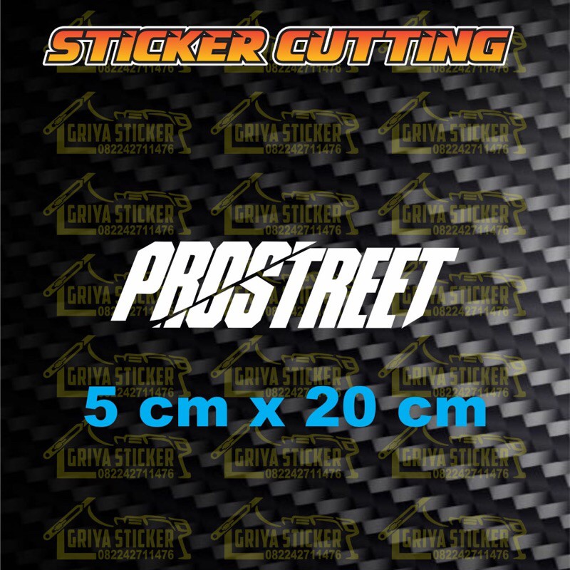 Sticker cutting - Stiker Prostreet satu warna