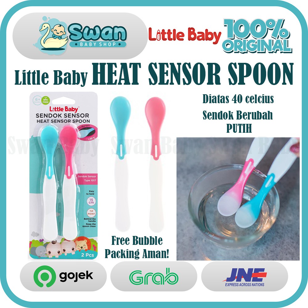 Little Baby Heat sensor Spoon / Sendok Sensor Panas 6M+ BPA FREE