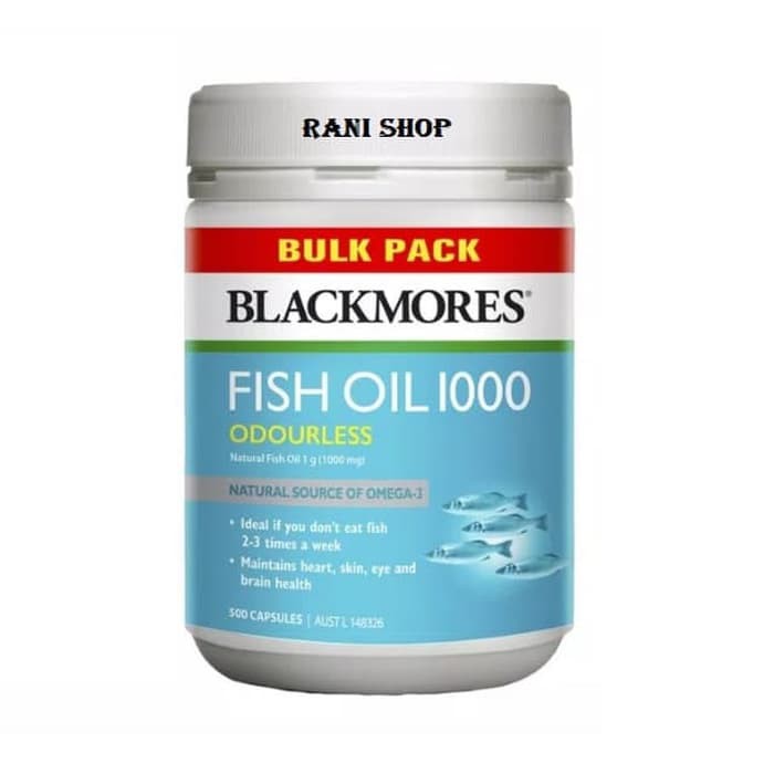 Blackmores Fish Oil Odourless Omega 3 Omega3 Bulk Pack 1000 mg 500 Cap omg