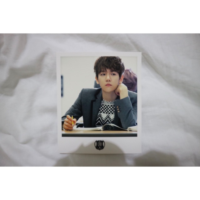 [EXO] Official Polaroid XOXO White Version - Baekhyun Photocard PC Postcard