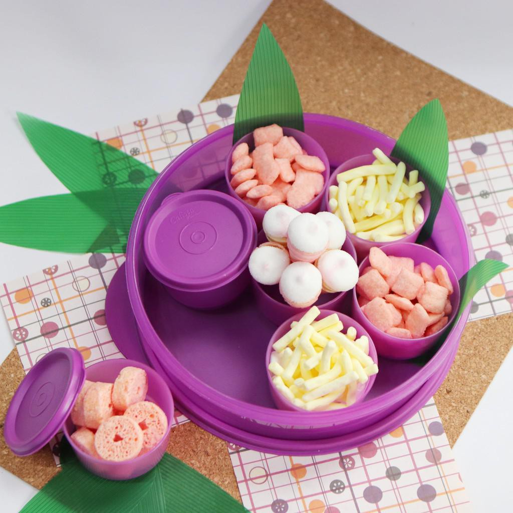 TOPLES kue kering Wadah kue kering TOPLES PLASTIK KUE KERING Caslita Oedo Bulat 1 set 8 pcs