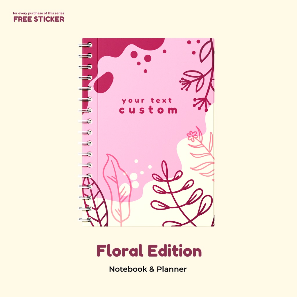 

Floral Edition 2 - Notebook & Planner ( Custom Tulisan / Nama )
