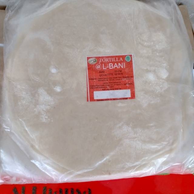 

Kulit kebab tortilla ukuran 22cm isi 20pcs