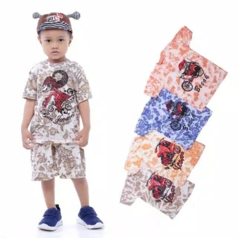 kaos batik anak laki laki - Kaos anak wayang - kaos jogja - Setelan Kaos anak kecil