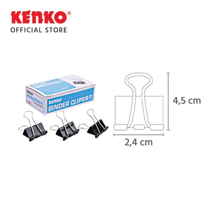 

Binder Clip Black KENKO No.111 (2.5 cm)