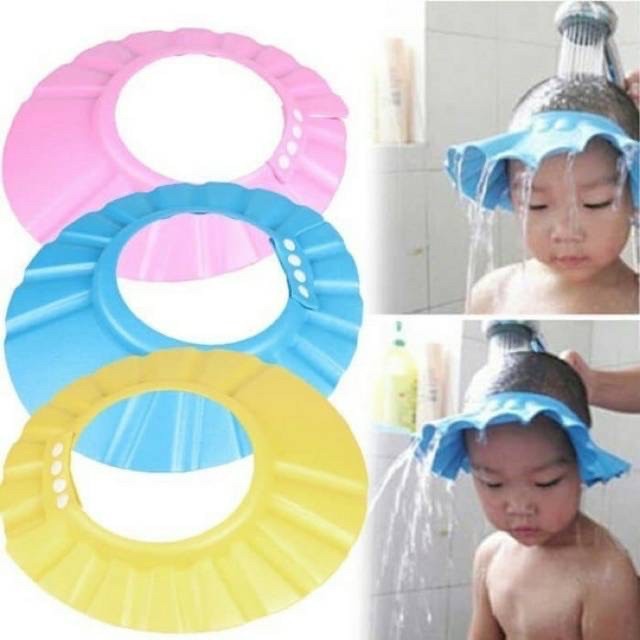 [ BIG PROMO ] Topi Keramas Anak Pelindung Mata Shower Cap Bayi Balita kids baby hat