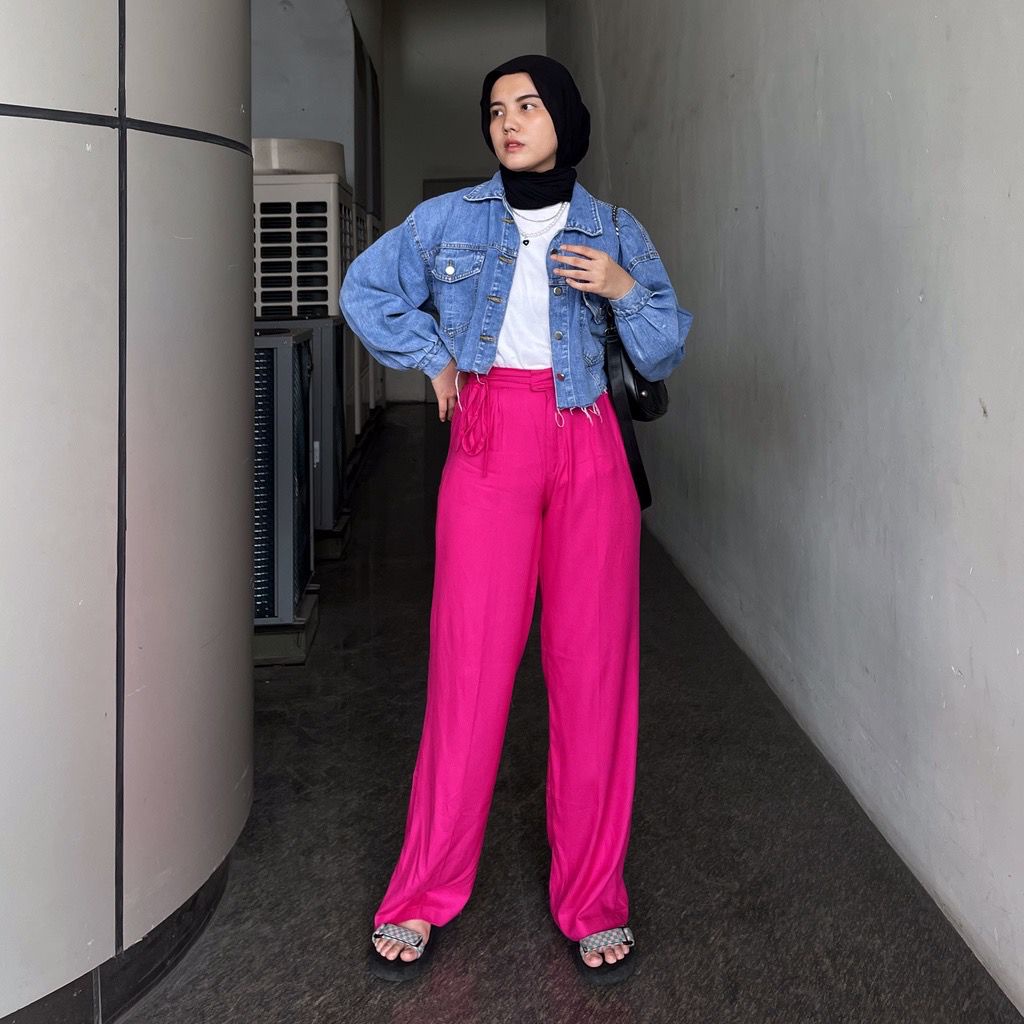 1KG MUAT 5PCS | OLIVER PANTS KULOT RAYON TALI SAMPING HITS OOTD KOREAN STYLE HITS OOTD SELEBGRAM