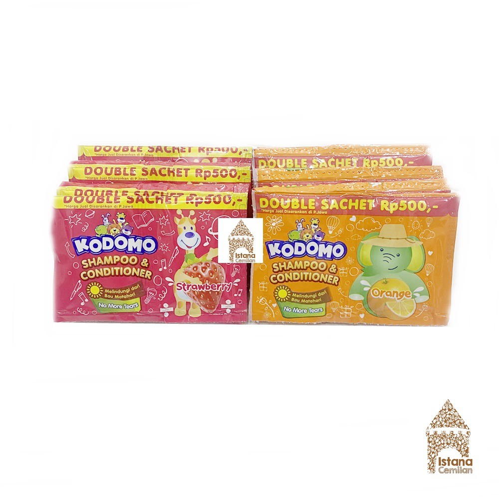 KODOMO Shampoo &amp; Conditioner Double Sachet 2in1 (isi 12)