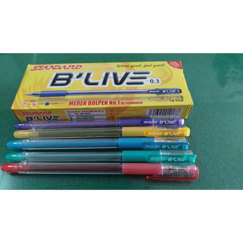 

[PER PCS] PULPEN STANDARD BLIVE 0.3MM HITAM BERKUALITAS / PULPEN STANDARD B'LIVE / BALLPOINT STANDARD / BOLPEN / PULPEN MURAH BERKUALITAS