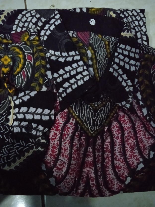 Aghistna Batik - Sania Ruffle Batik Couple Ori Ndoro Jowi / Gamis Batik Couple Murah