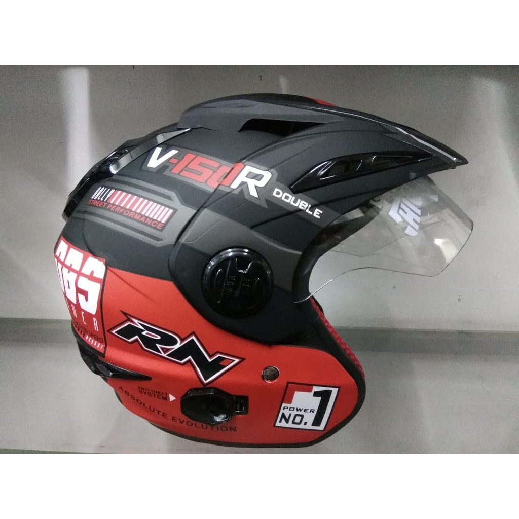 HELM RN 9 PILIHAN MOTIF DOUBLE VISOR ORIGINAL SNI MURAH