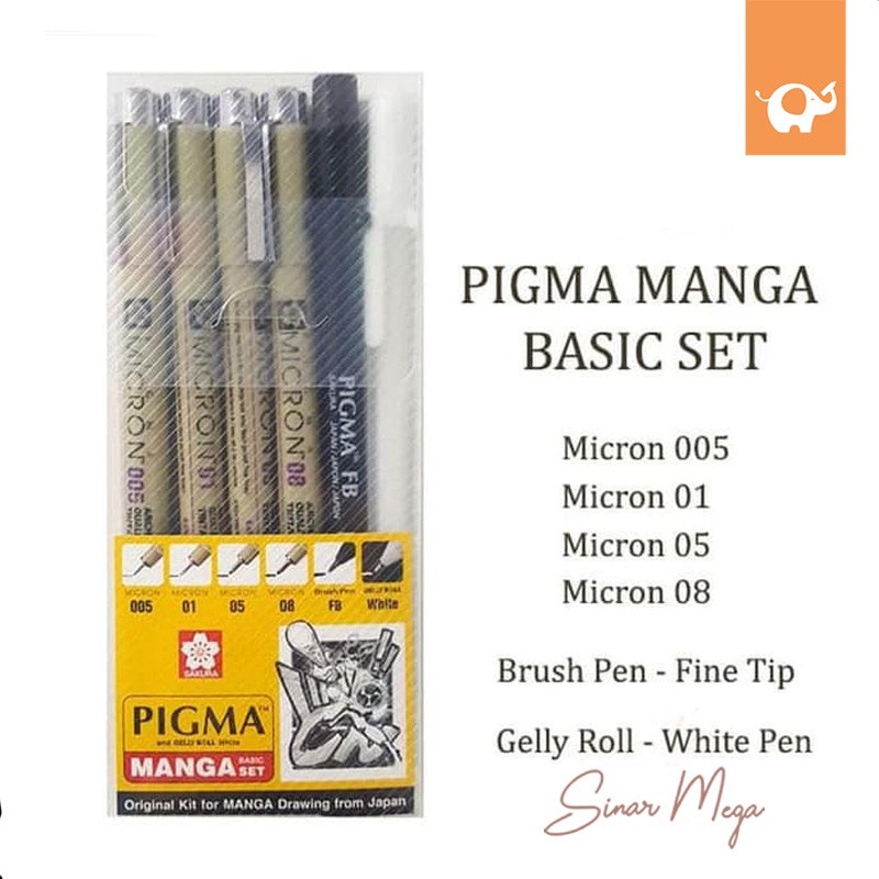 

Sakura Pigma Manga Basic Set isi 6