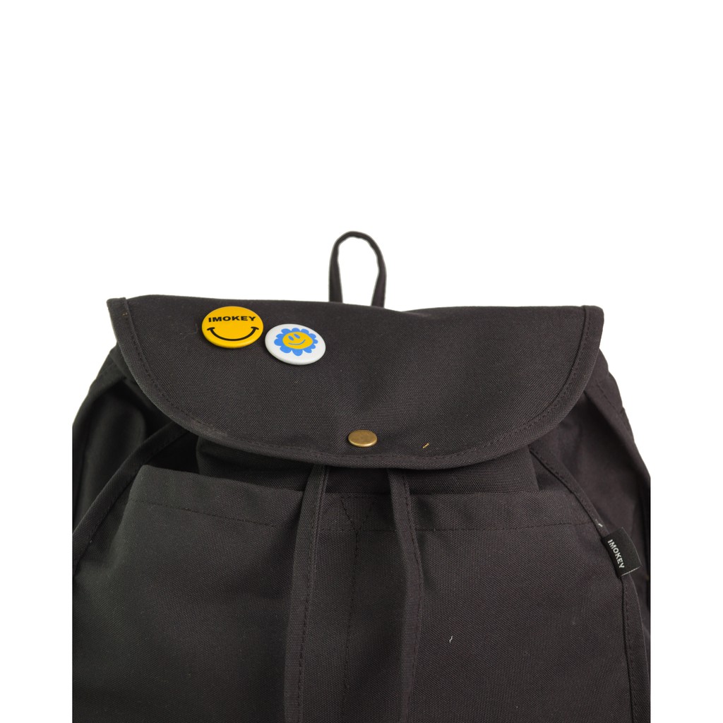 Imokey Onyx Black: Basic Drawstring Backpack - Tas Ransel Pria Tas Ransel Wanita