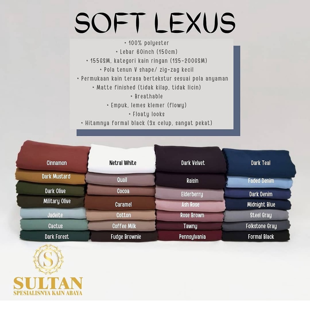 Kain Sultan Soft Lexina (Soft Lexus) New Color