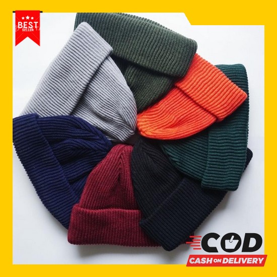 11.11 Sale Kupluk Pria Dewasa Gunung Hangat Blockchain By Griffin :: Short Beanie Hat Series Skate,B