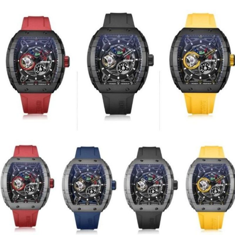 Expedition E 6782 Titanium Automatic Pria Rubber Strap + Extra Leather Strap Original