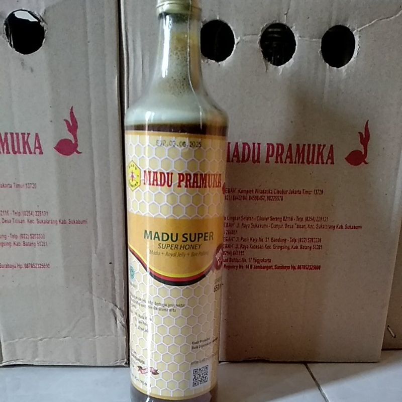 

madu super pramuka 650ml (madu+royal jelly+bee pollen)