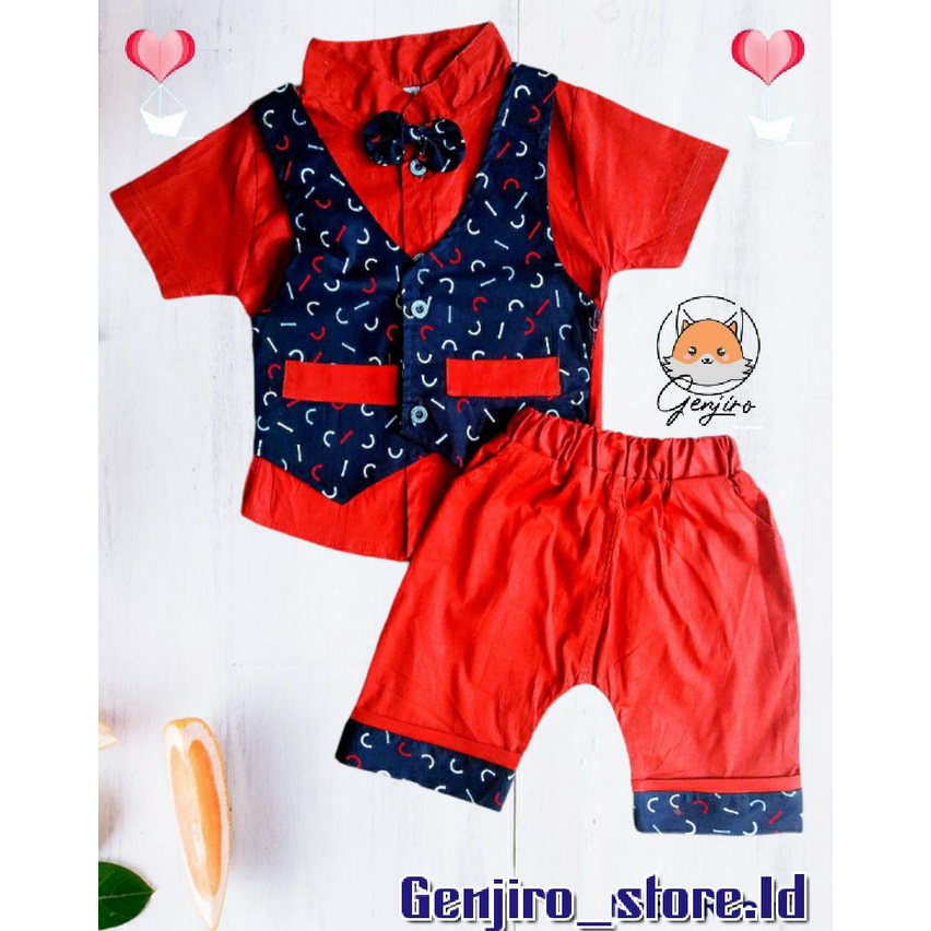 GENJIRO_STORE.ID/SETELAN ANAK LAKI LAKI/SETELAN ROMPI/CELANA JOGER/MOTIF ABSTRAKI/UNTUK/3BLN SAMPAI 4THN/COD