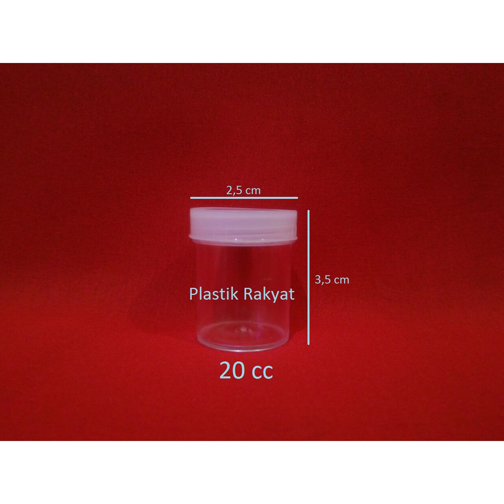 Cup Slime 20 cc isi 100 pcs / Pot Plastik 20 cc / Pot Urine 20 cc / Cup Plastik