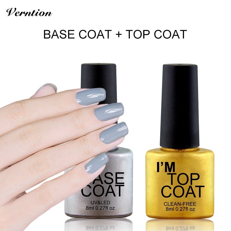 IM BASE COAT TOP COAT 8ml soak off gel polish uv led lamp kutek gel manicure pedicure