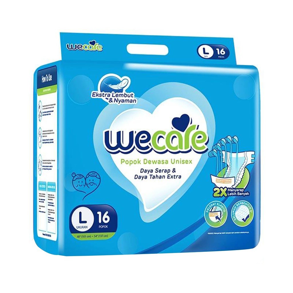 We Care Adult Diapers L16 WeCare Popok Perekat Dewasa Size L isi 16 Pampes Orang Tua