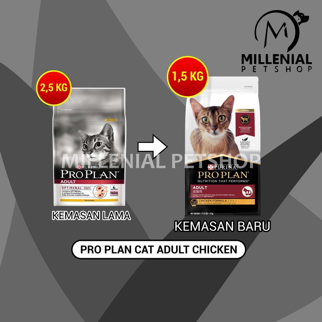 Makanan kucing pro plan adult chicken 1.5 KG