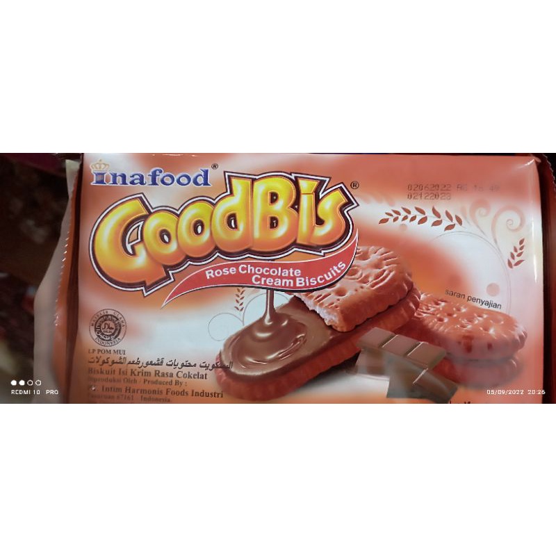 

GOODBIS inafood biskuit dengan cream coklat 190g