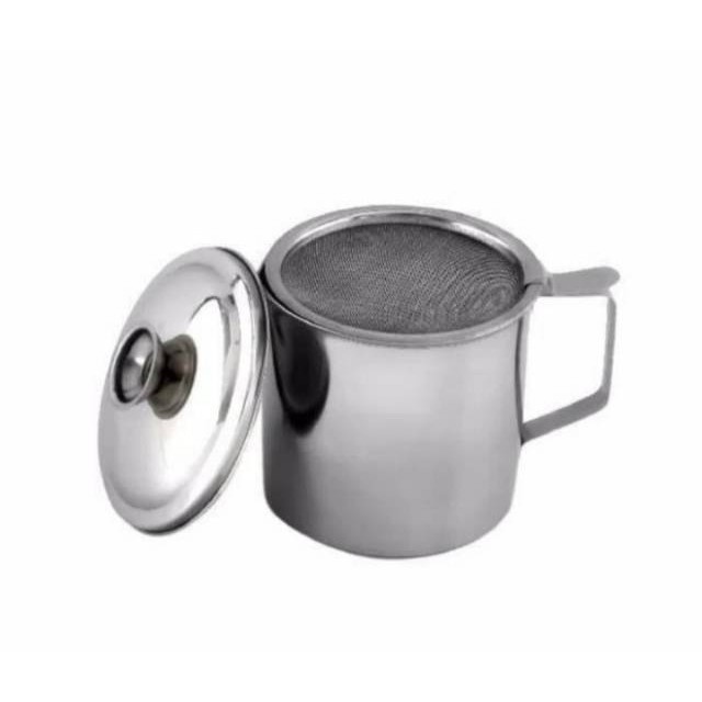 [ COD ] Saringan Tempat Minyak 1200ml Stainless Steel / Oil Pot stainless 1200ml / tempat wadah jelantah minyak sisa goreng bersih lagi