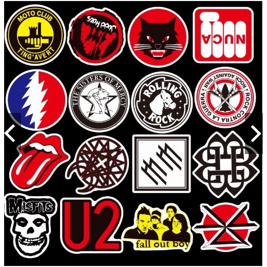 Sticker Bomb Stiker Band Rock N Roll 011