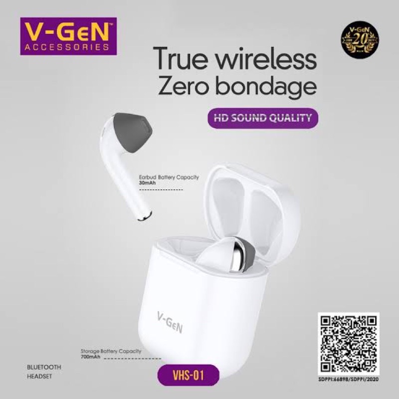 Earphone TWS V-Gen VH-S01 original