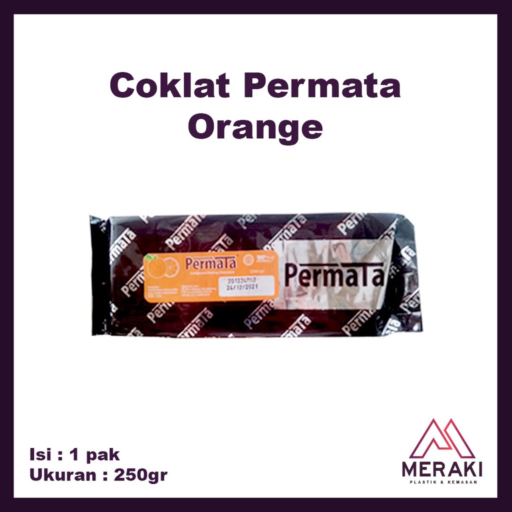 

Coklat Permata Orange Jeruk Bahan Kue Baking Batang Compound 250gr