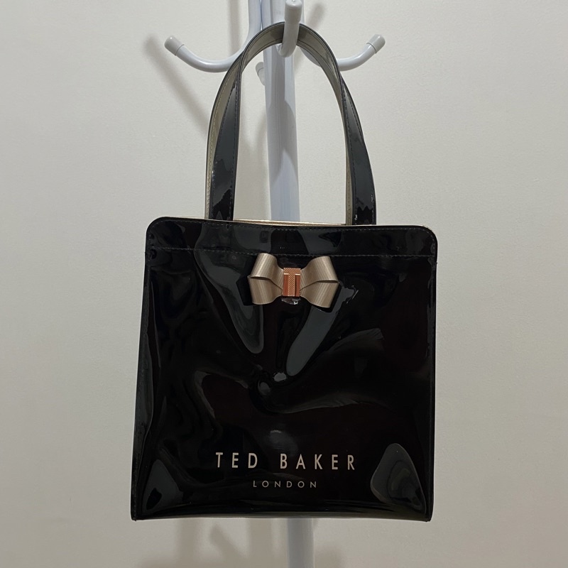 PRELOVED TED BAKER LONDON TOTE BAG BLACK - SMALL