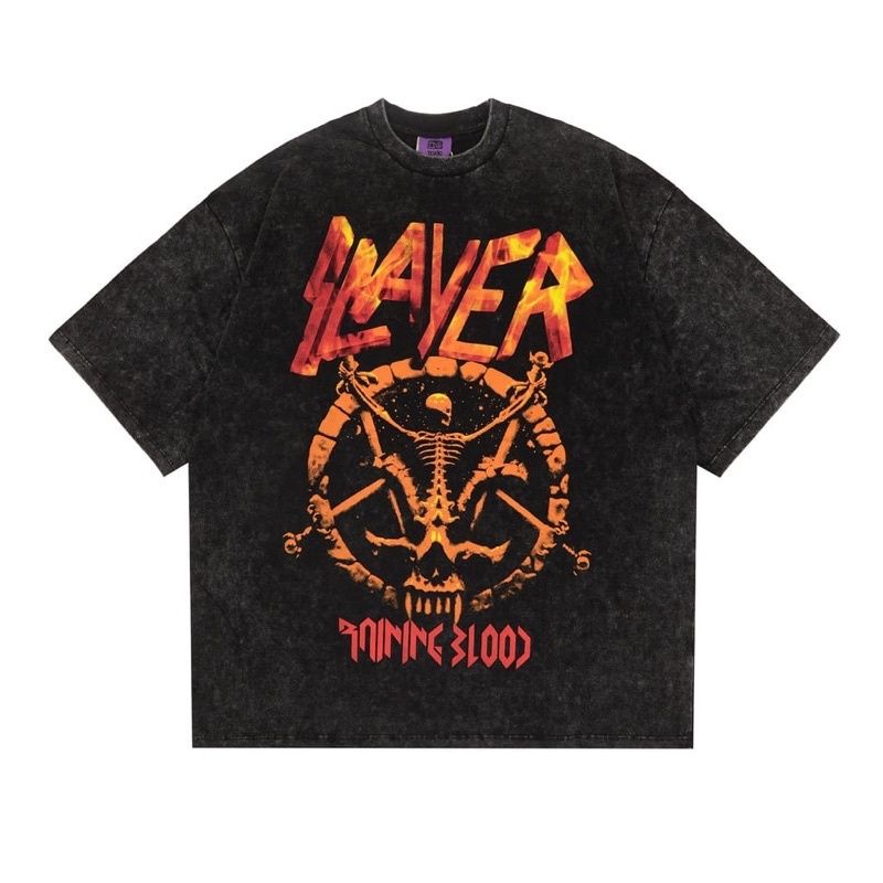 SLAYER Oversize T-Shirt Wash Acid