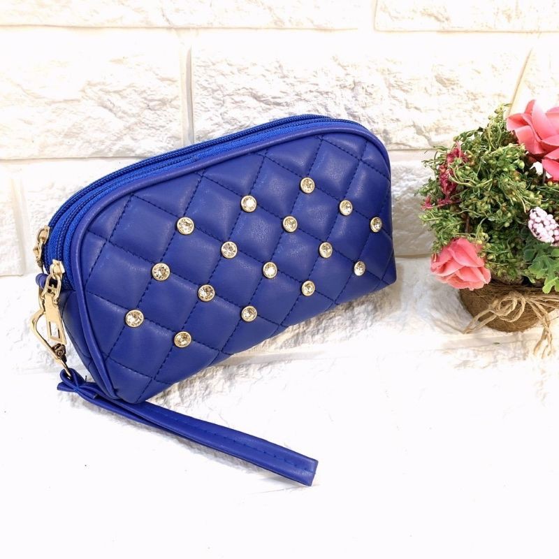Dompet Kerang Diamond 2 Ruang  / Dompet Koin Uang Kertas dan Kartu Wanita