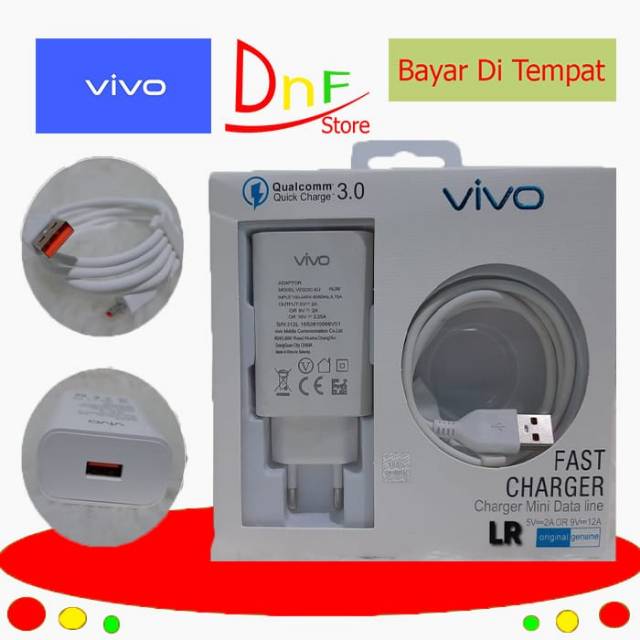 CHARGER VIVO V5, V7, V5 PLUS, V9, V11, V11, Y12, Y15, Y17, Y81, Y83, Fast Charging V2323C-EU