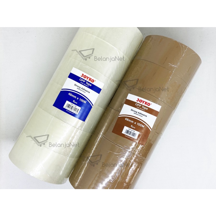 Lakban Joyko 2 inch OPP-1-100 OPP-2A-100 48mm x 100 m Bening &amp; Cokelat