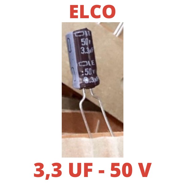 ELCO 3,3uf 50v ELKO 3,3uf/50v 3,3uf/50 3,3/50v 3,3/50 3,3 3.3 UF 3.3UF 50 V VOL VOLT CAPASITOR