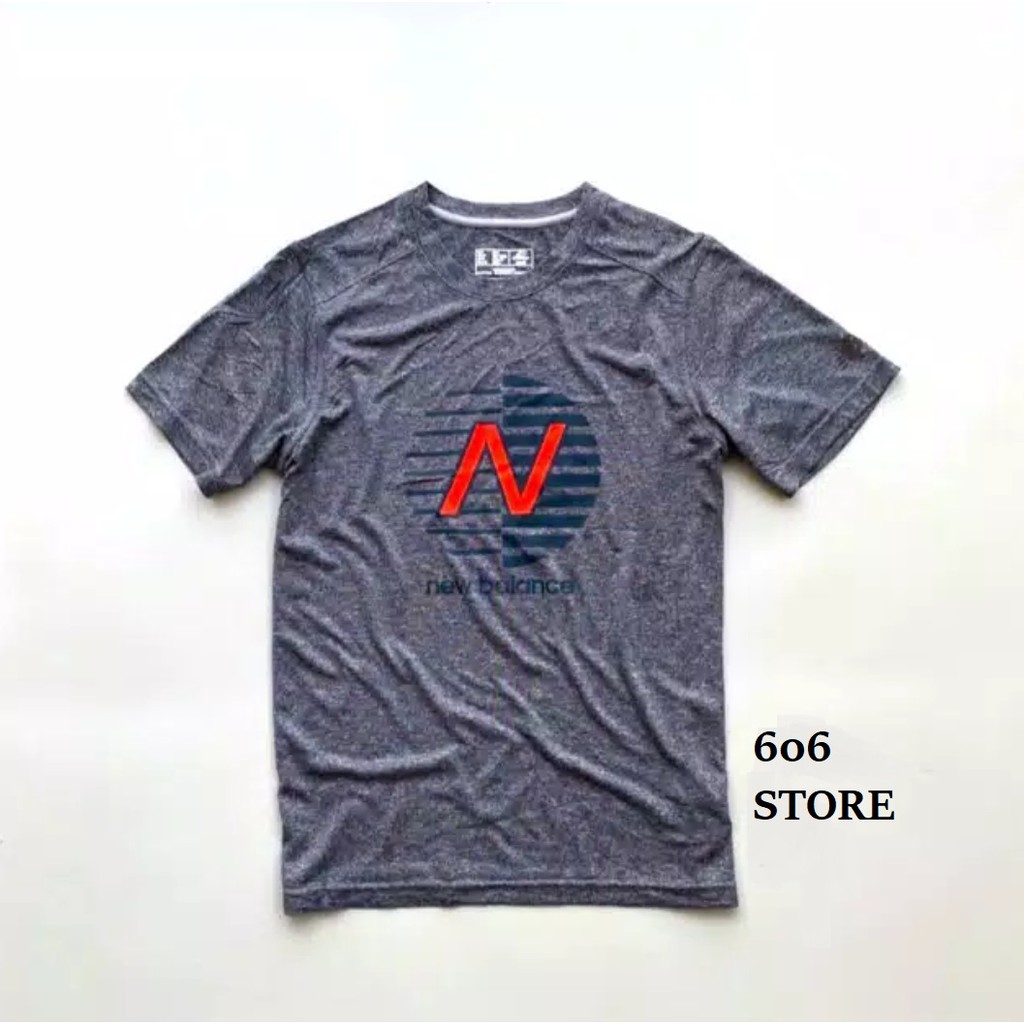 Kaos New Balance NB Big Logo Tees - Grey - Size Large