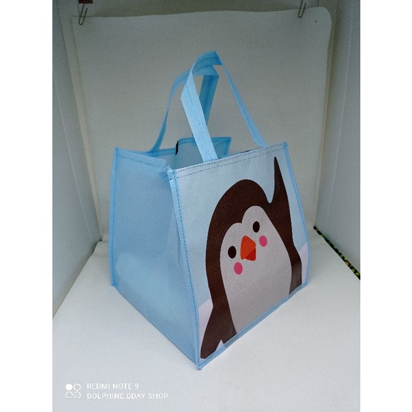 Tas Ultah Tenteng Vinil Animal Jumbo untuk kotak nasi dan snack all size-4